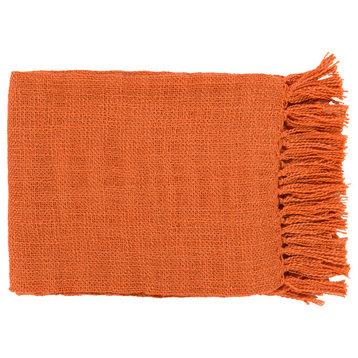 Tilda TID-001 59"x51" Throw Blanket, Burnt Orange
