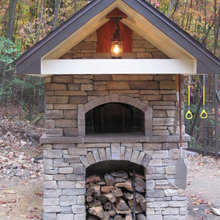 Steve Merrill's wood fired pizza oven.