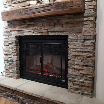 Ledge Stone Veneer Interior Fireplaces