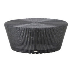 Cane-line Kingston Large Footstool Graphite - Outdoor Footstools And Ottomans