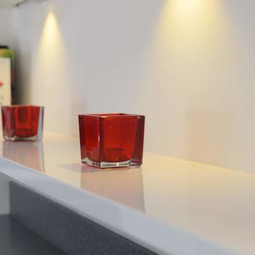 Clever, modern design and bright colours combined for a unique, unusual kitchen