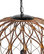 Infinity Wicker Sphere Pendant Lamp, Rustic Brown