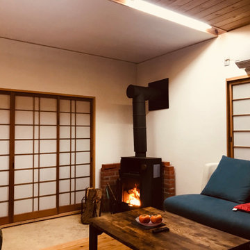 タタキと薪ストーブ