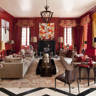 Red And Black Living Room Ideas Photos Houzz