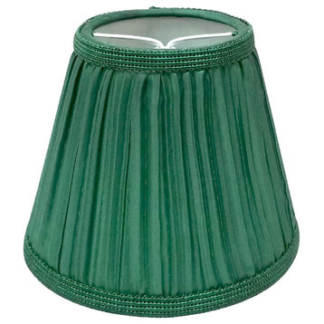 Royal Designs, Inc. Mushroom Pleat Clip On Chandelier Shade 3x5x5 in, Green, Si