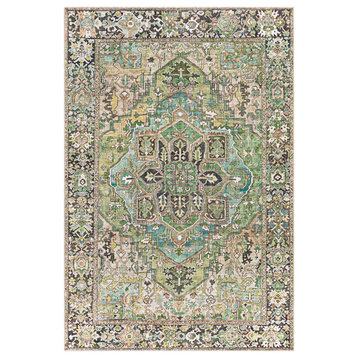 Iris IRS-2361 Traditional Olive Green 7'6"x9'6" Area Rug