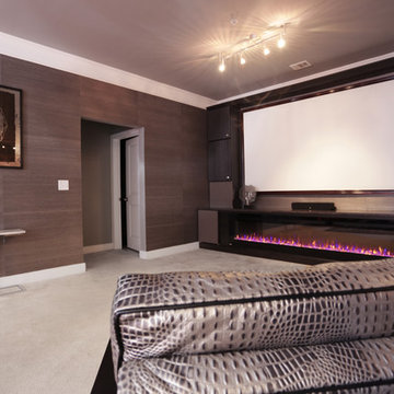 Grasscloth Media Room