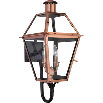 Quoizel RO8311AC Rue De Royal 2 Light Outdoor Lantern - Aged Copper