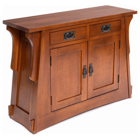 Arts and Crafts, Mission Crofter Style Entry Cabinet, English Oak