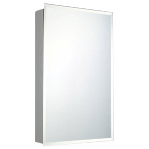 Single Door Medicine Cabinet Beveled Edge Mirror Surface Mounted Contemporary Medicine Cabinets By Clickhere2shop