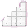 vidaXL Storage Cube Organizer with 15 Cubes and Doors Book Shelf Transparent PP