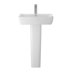 Pedestal Bathroom Sink, White