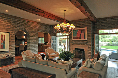 Trendy living room photo in Phoenix