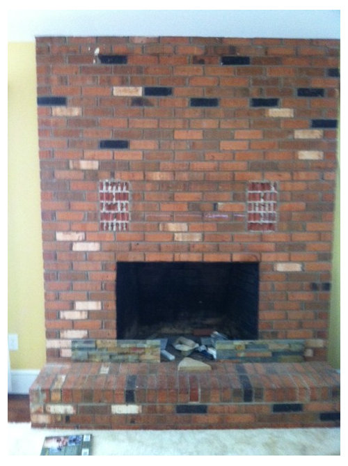 Ugly Brick Fireplace Remodeled