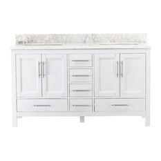 Kendall White Bathroom Vanity, 60"
