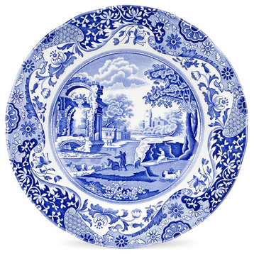 Spode Blue Italian Earthenware Dinner Plate, 10-Inch