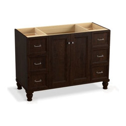 Damask(TM) 48" vanity with furniture legs, 2 doors and 6 drawers - Bathroom Vanities And Sink Consoles