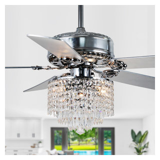 Belladepot 52" 5-Blade Reversible Crystal Ceiling Fan with Remote Control -  Traditional - Ceiling Fans - by Bella Depot Inc | Houzz