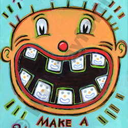 Happy Teeth Make a Happy Smile - Limited Edition Humorous Print - Fine Art Prints
