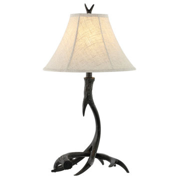JONATHAN Y Lighting JYL6305 Antler 28" Tall LED Animal Table Lamp - Black