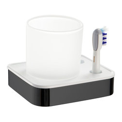 Black wall toothbrush holder. YASS collection - Toothbrush Holders