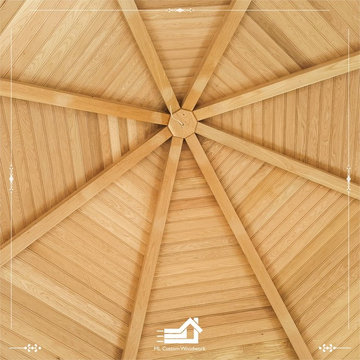 Beadboard oak ceiling