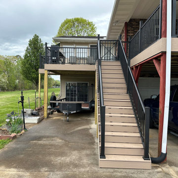 Dandridge, TN - Timber Tech Deck Over and Aluminum Railing and Gates