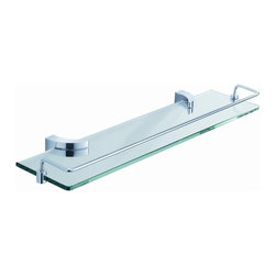 Fresca 20" Glass Shelf w/ Railing - Chrome FAC1745 - Bathroom Accessories