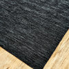 Weave & Wander Celano Contemporary Wool Rug, Black, 2'-6" X 8'