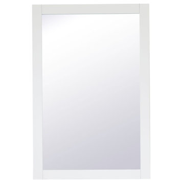 Elegant Lighting VM22436 Aqua 36" x 24" Framed Bathroom Mirror - White