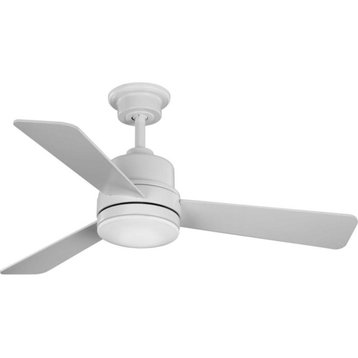 Progress Trevina II 44" 3 Blade Ceiling Fan With LED Satin White