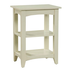 Bolton Furniture - Shaker Cottage 2-Shelf End Table, Sand - Side Tables And End Tables