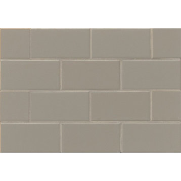 Traditions 3"x6" Matte Subway Tile, Taupe