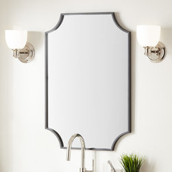 Ulric Decorative Vanity Mirror - Black Powder Coat - Bathroom Mirrors