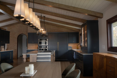 Inspiration for a contemporary kitchen remodel in Detroit