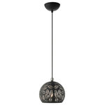 Livex Lighting - Livex Lighting 49541-04 Chantily - 8" One Light Pendant - Canopy Included: Yes  Shade IncChantily 8" One Ligh Black/Brushed NickelUL: Suitable for damp locations Energy Star Qualified: n/a ADA Certified: n/a  *Number of Lights: Lamp: 1-*Wattage:60w Medium Base bulb(s) *Bulb Included:No *Bulb Type:Medium Base *Finish Type:Black/Brushed Nickel