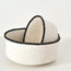Scandinavian Decorative Bowl Set, Black Trim, Set of 3
