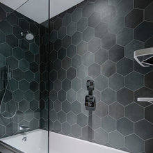black blue tile