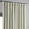 Signature Warm Off White Doublewide Blackout Velvet Curtain Single Panel, 100"x108"