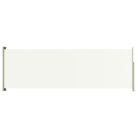 vidaXL Patio Retractable Side Awning 39.4"x118.1" Cream Privacy Screen Shade, Cream, 78.7" X 236.2"