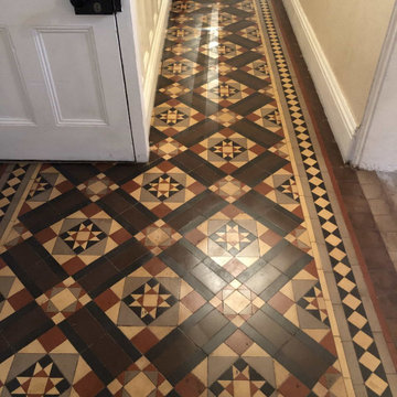 Restoration of a Victorian Minton Tiled Hallway Floor in Kidderminster