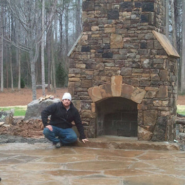 Woodland Outdoor Fireplace