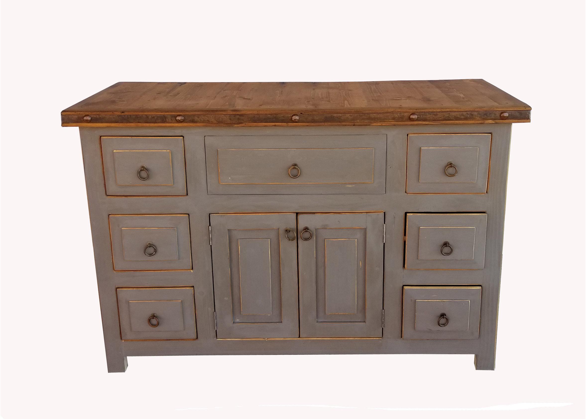 Rialto Rustic Reclaimed Wood Bathroom Vanity, 60