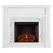 MANTELSDIRECT White 58 Inch x 42 Inch Wood Fireplace Mantel Surround Kit  with Shelf and Trim | Fairfield from Mantels Direct - Poplar Wooden Chimney