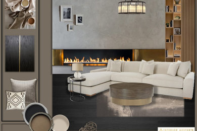 luxury , contemporary living room conceptualization