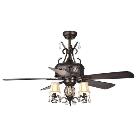 WAREHOUSE OF TIFFANY'S CFL-8211REMO/AB Firtha 52 in. 3-Light Bronze Finish