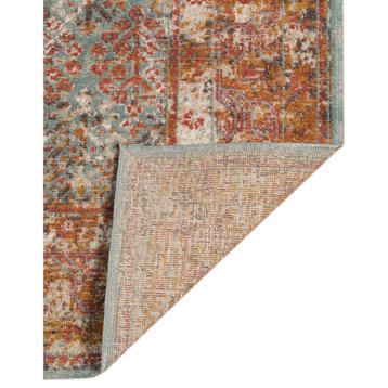Eternal Pierson Area Rug, Teal, 2'2" x 3', Bordered