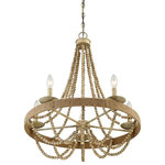 Trade Winds Lighting - Trade Winds Lighting 5-Light Pendant Light In Natural Wood - This 5-Light Pendant Light From Trade Winds Lighting Comes In A Natural Wood Finish. It Measures 28" High X 26" Long X 26" Wide. This Light Uses 5 Candelabra Bulb(S). Dry Rated. Can Be Used In Dry Environments Like Living Rooms Or Bedrooms.  This light requires 5 , 60W Watt Bulbs (Not Included) UL Certified.