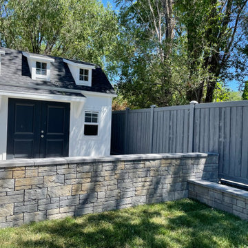 Bellevue retaining wall and privacy fence