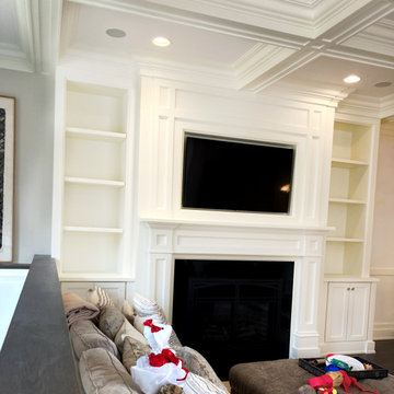 Water Damage Closet and fireplace restoration and painting